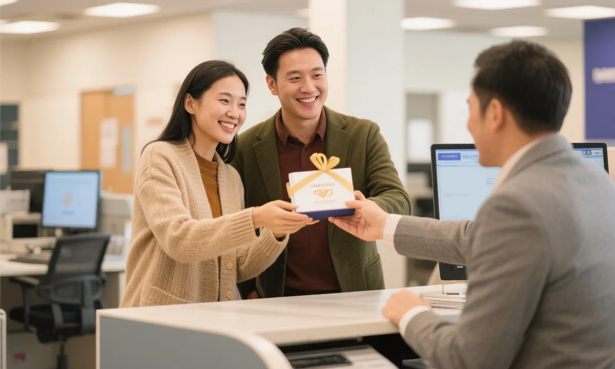 在体彩服务窗口前有序兑奖的温馨场景